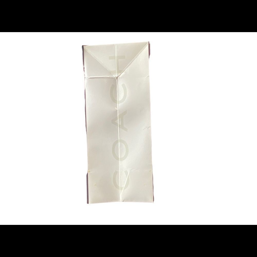 Coach small white shopping bag red lining brown string strap - Picture 4 of 8